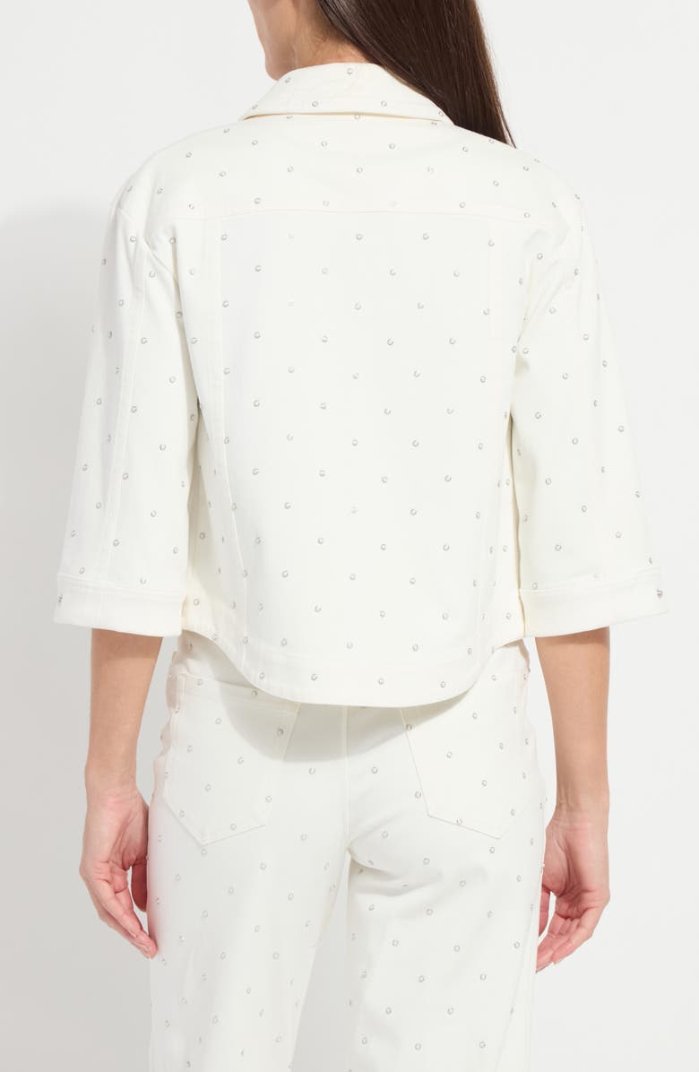 Lysse Audrey Embellished Crop Denim Jacket, Alternate, color, 