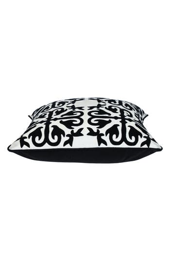 Parkland Collection Ceti Embroidered Throw Pillow In Black