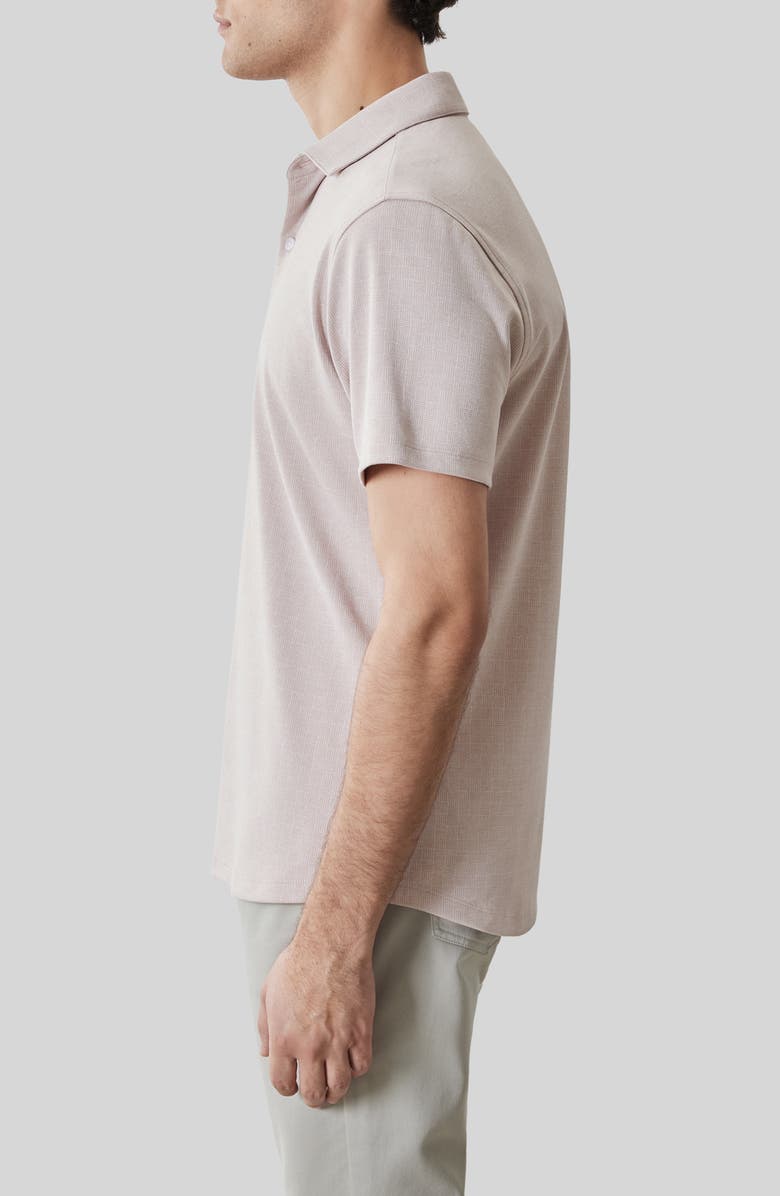 Robert Barakett Valor Knit Short Sleeve Cotton Blend Knit Button-Up Shirt, Alternate, color, Shadow Coral