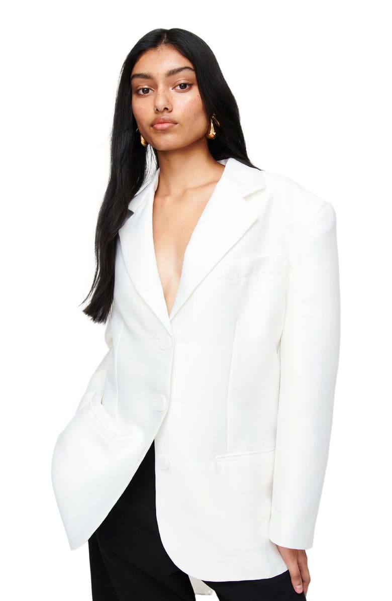 Romy Gemini Blazer, Alternate, color, White