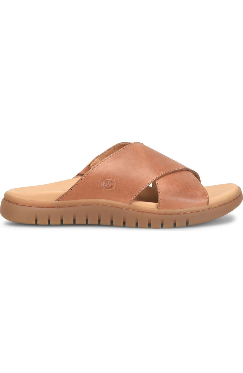 Børn Adia Slide Sandal, Alternate, color, Brown Leather