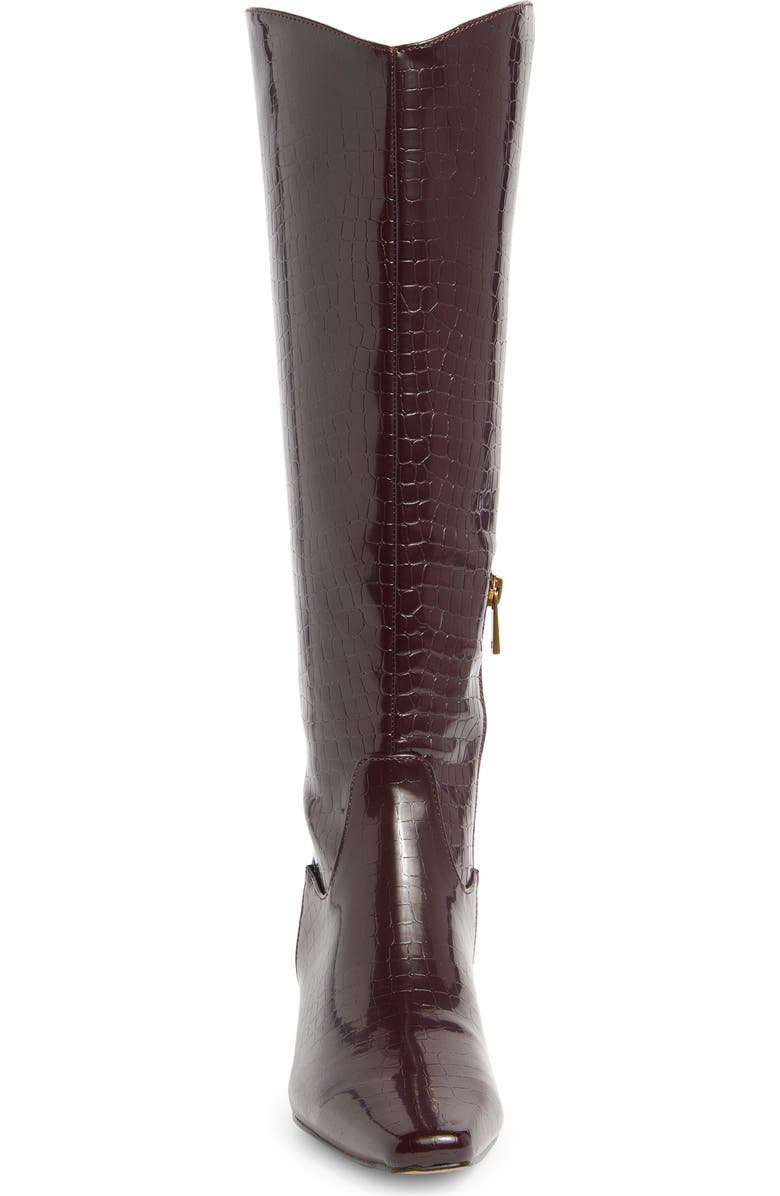 Splendid Jett Knee High Boot, Alternate, color, Black Cherry Croco