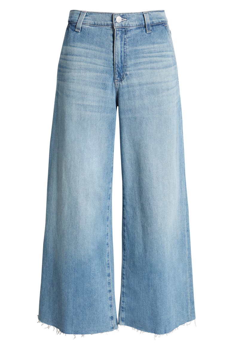 Stella Raw Hem Low Slung Palazzo Jeans, Alternate, color, ARIES