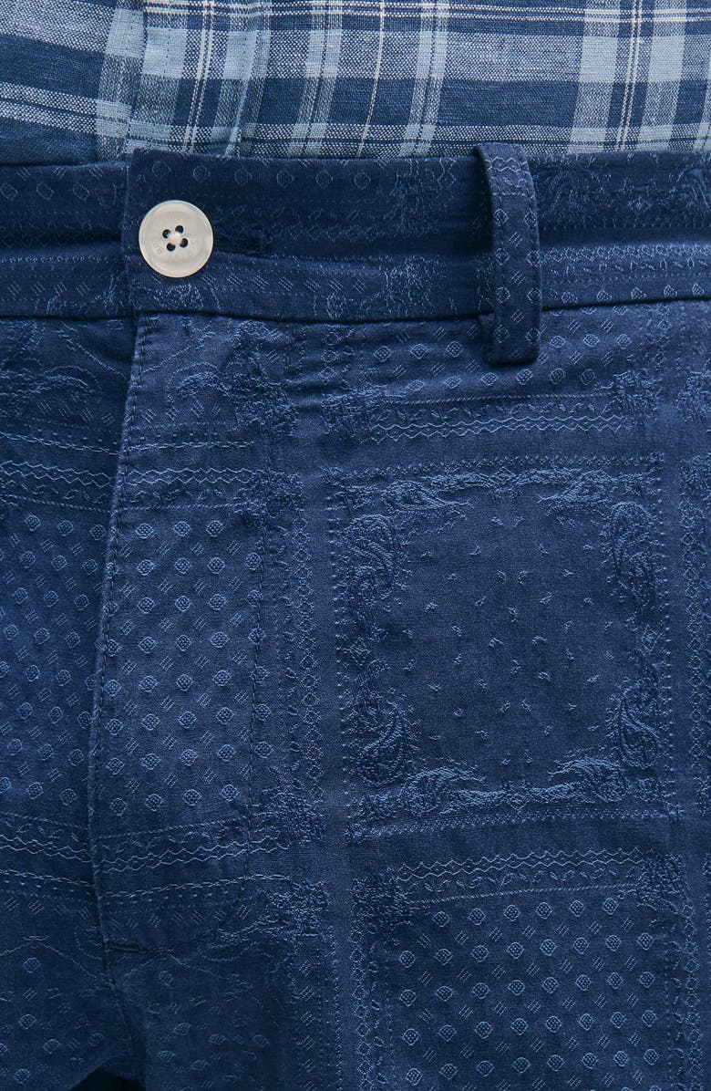 Brooks Brothers Bandana Jacquard Cotton Shorts, Alternate, color,