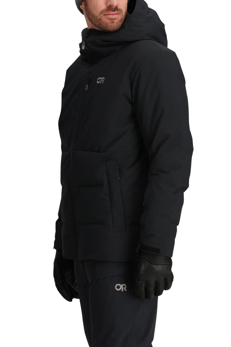 Snowcrew 700 Fill Power Down Hooded Jacket, Alternate, color, BLACK