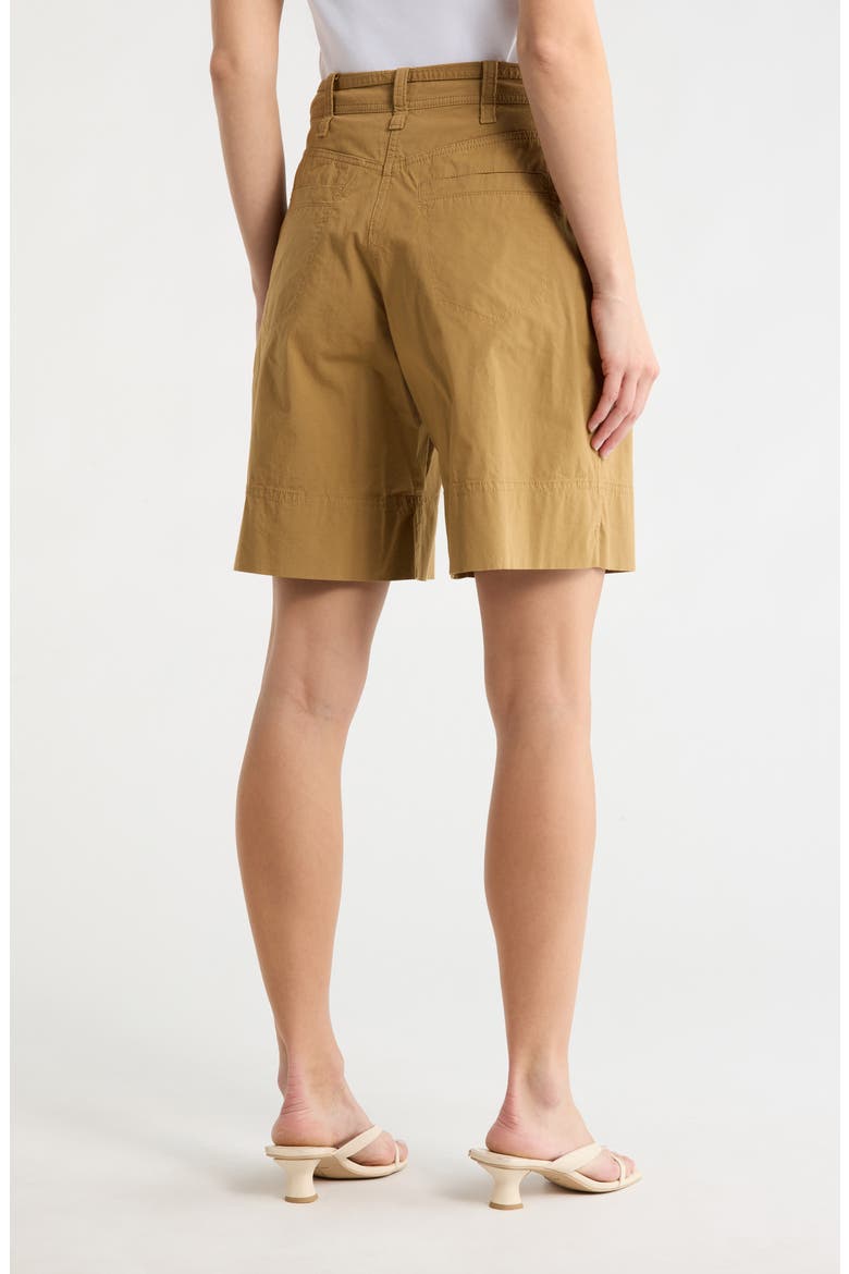 Tara Belted Stretch Cotton Shorts, Alternate, color, MED BGE