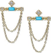 Anzie Clèo Bar Chain Earrings
