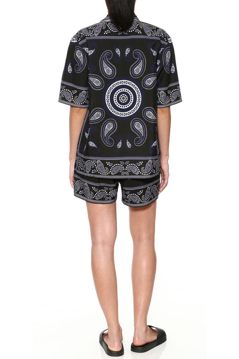 Paisley Unisex Coach Shirt, Alternate, color, BANDANA