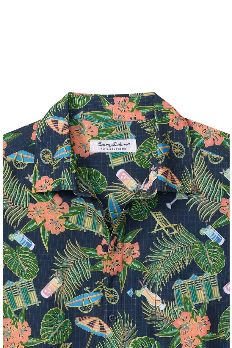 Bahama Coast Cabana IslandZone® Short Sleeve Button-Up Shirt, Alternate, color, ISLAND NAVY
