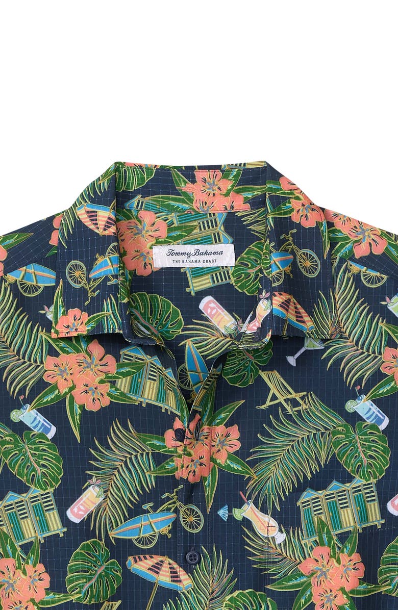 Tommy Bahama Bahama Coast Cabana IslandZone<sup>®</sup> Short Sleeve Button-Up Shirt, Alternate, color, Island Navy
