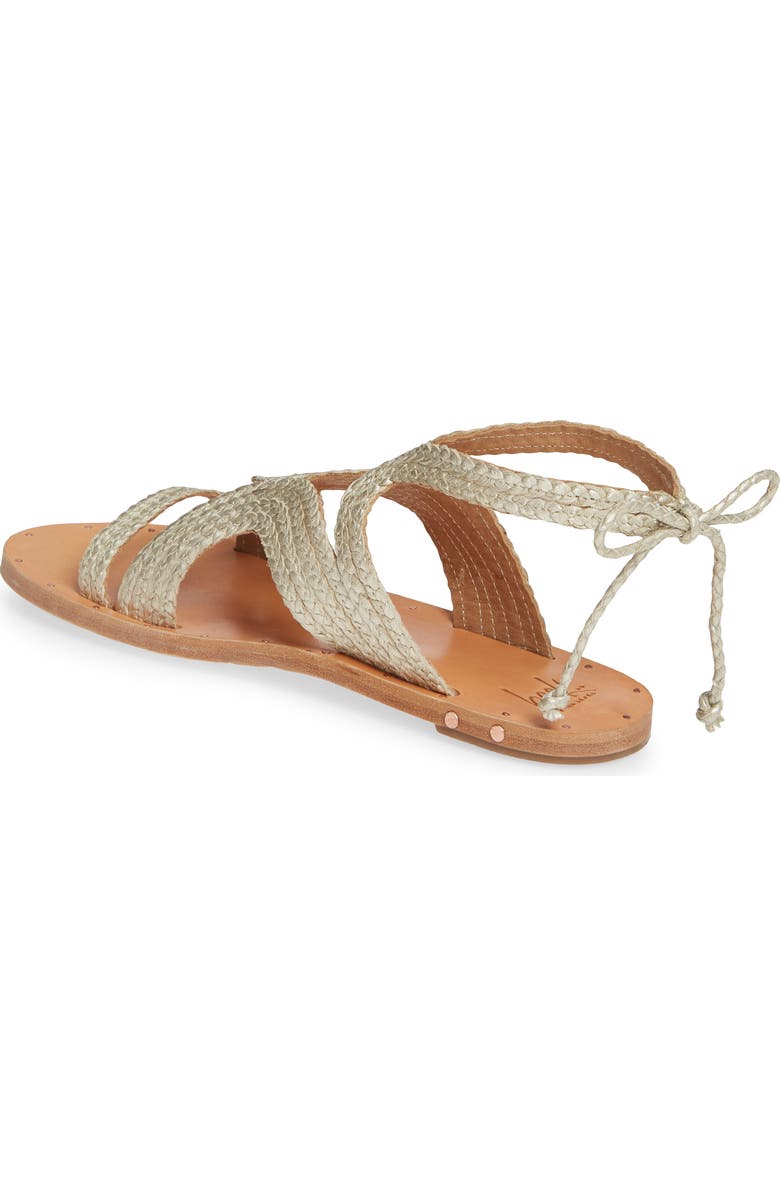 Beek Cuckoo Ankle Tie Sandal, Alternate, color, Platinum/Natural