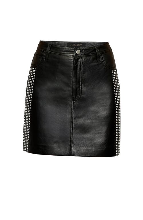 As By Df Ryder Upcycled Leather Skirt In Black