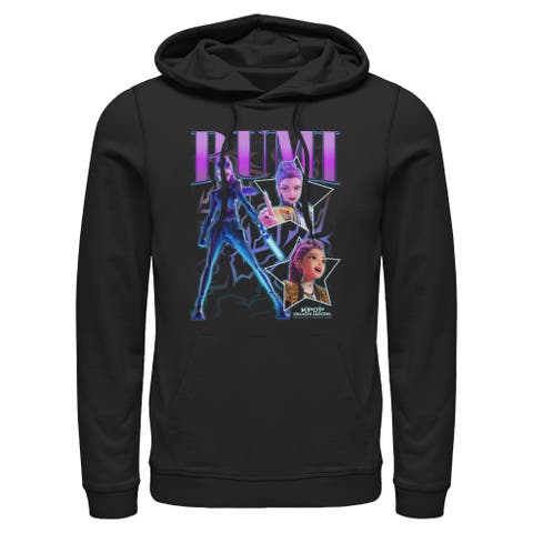 Men's KPop Demon Hunters Rumi Super Star Logo  Pull Over Hoodie