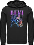 KPop Demon Hunters Men's KPop Demon Hunters Rumi Super Star Logo  Pull Over Hoodie