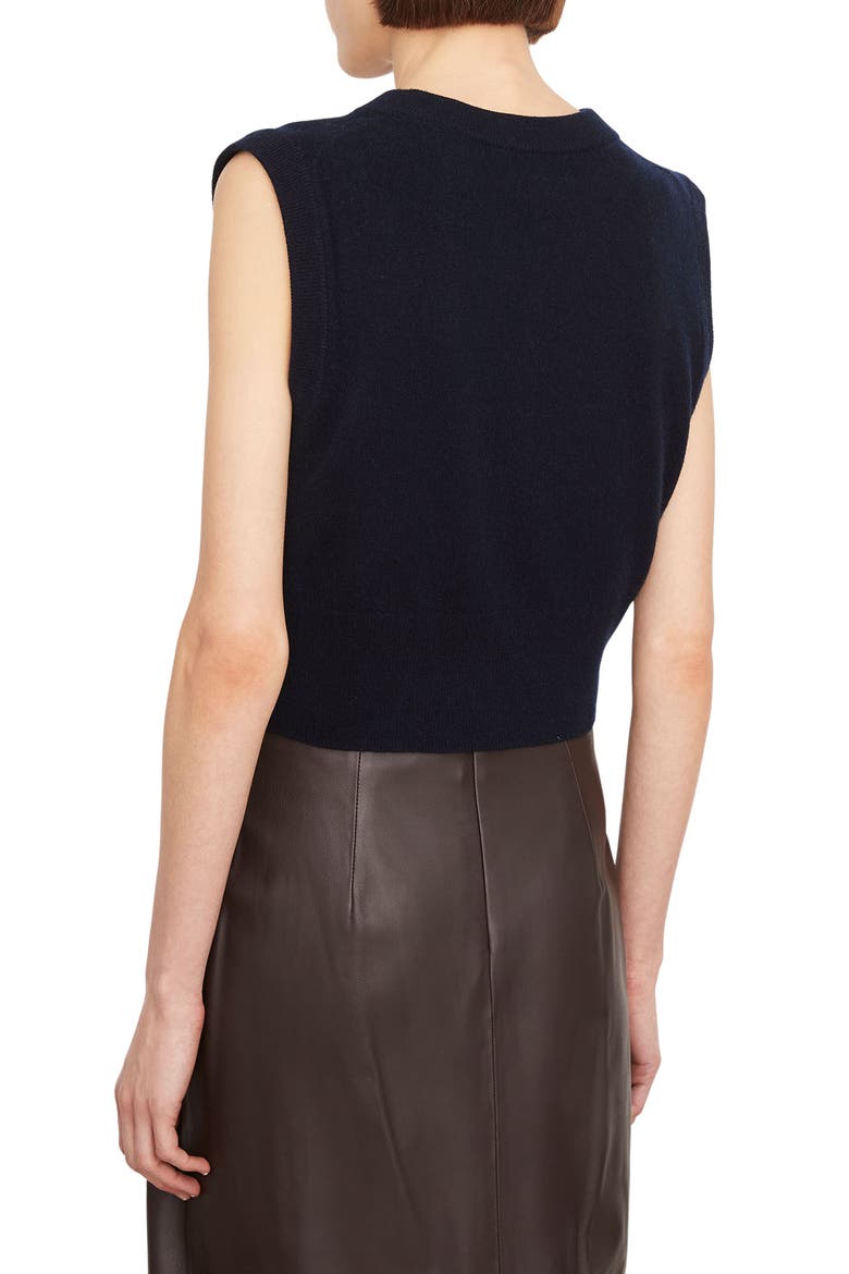 Shrunken Wool & Cashmere Blend Sweater Vest, Alternate, color, COASTAL
