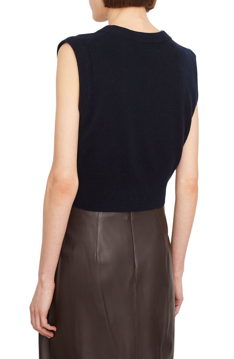 Vince Shrunken Wool & Cashmere Blend Sweater Vest, Alternate, color, Coastal