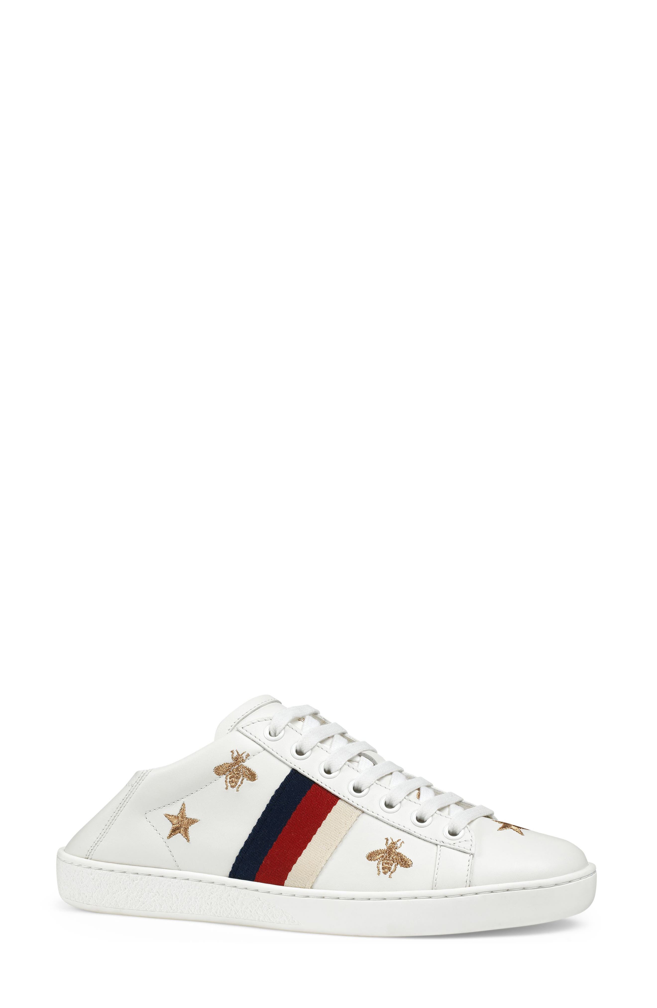Gucci New Ace Convertible Heel Sneaker, Alternate, color, 