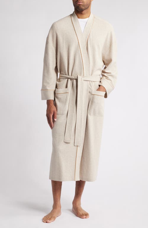 Majestic International Waffle Knit Robe in Camel 