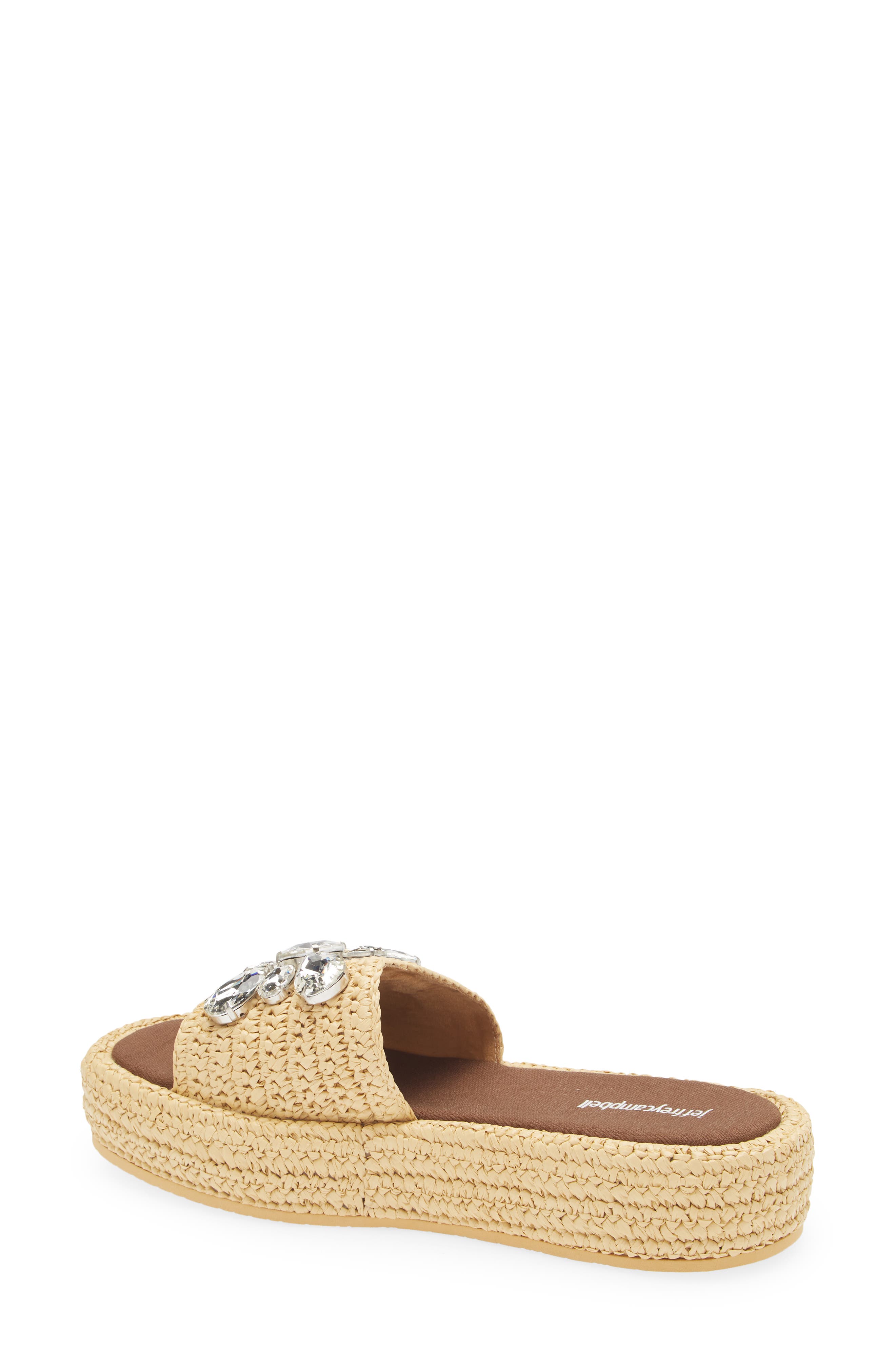 Jeffrey Campbell Jicaro Espadrille Platform Sandal, Alternate, color, Natural Clear