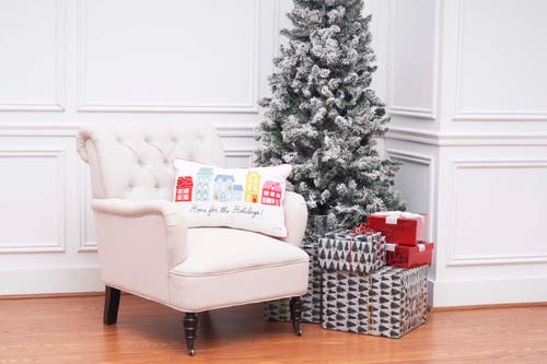 C & F Home C&f Home Village Holiday Printed & Embellished Christmas Throw Pillow In White