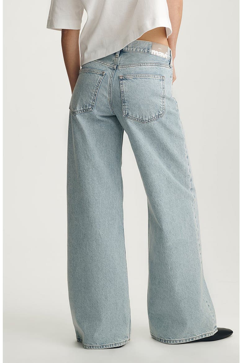 Sandy Low Waist Wide Leg Jeans, Alternate, color, BLEACHED CLASSIC DENIM