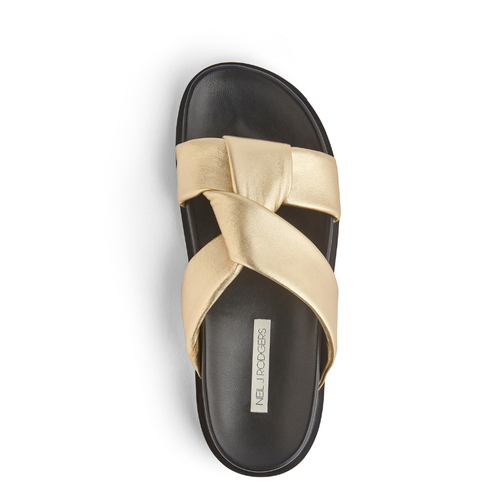 Neil J. Rodgers Obi Sandal In Gold Nappa