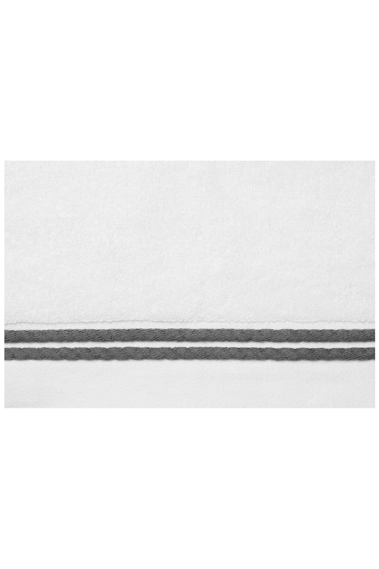 Aura Nuova Combed Cotton Bath Towel, Alternate, color, WHITE/ CHARCOAL