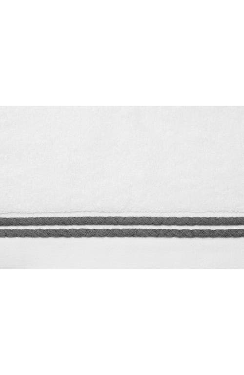 Sferra Aura Nuova Bath Sheet In White/charcoal