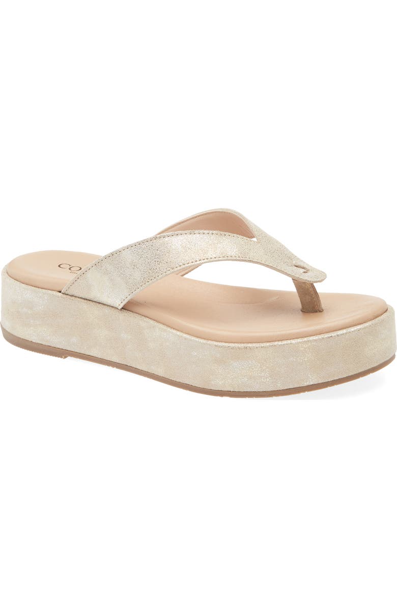 Cordani Kendra Platform Flip Flop, Main, color, Soft Gold