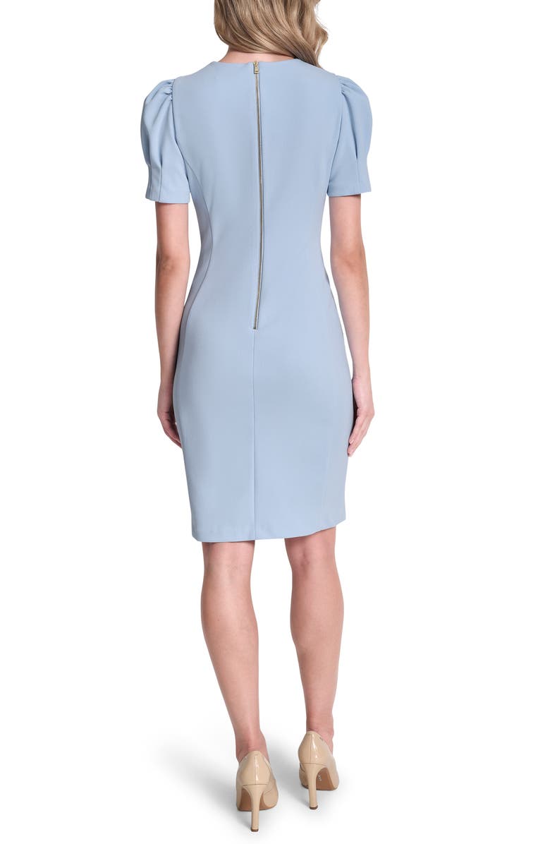 DKNY Puff Sleeve Sheath Dress, Alternate, color, Serene