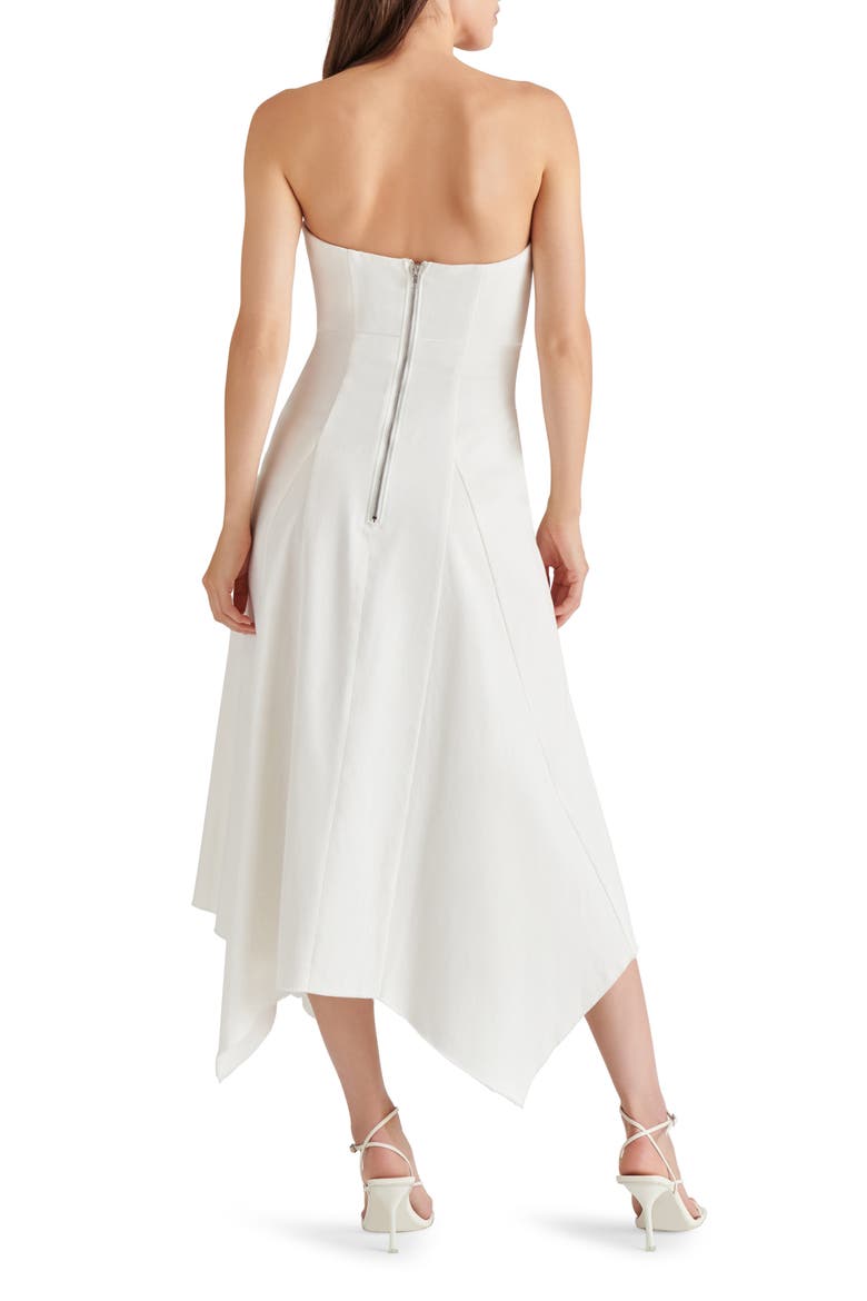 Harvey Strapless Midi Dress, Alternate, color, WHITE