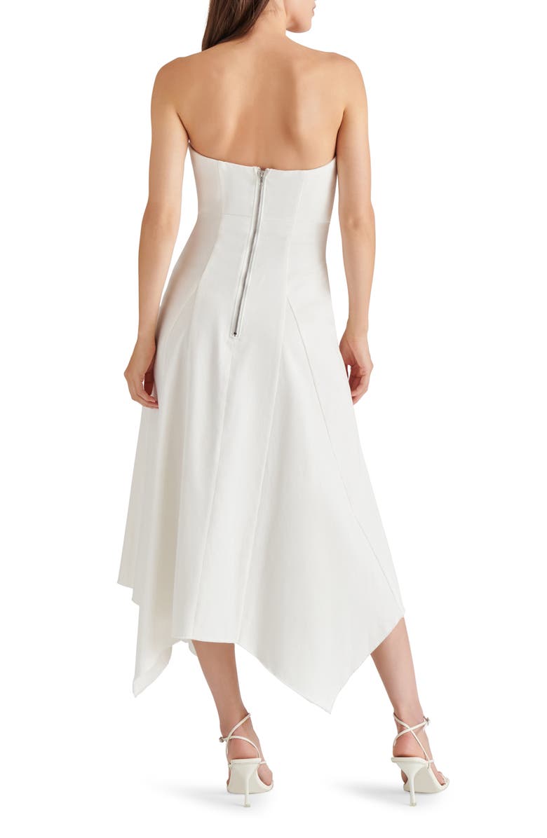 Steve Madden Harvey Strapless Midi Dress, Alternate, color, White
