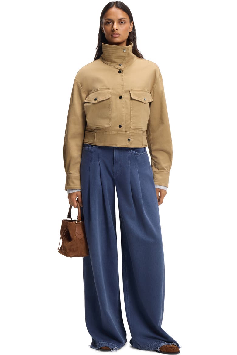 Jacelia Crop Jacket, Alternate, color, RUST/ COPPER