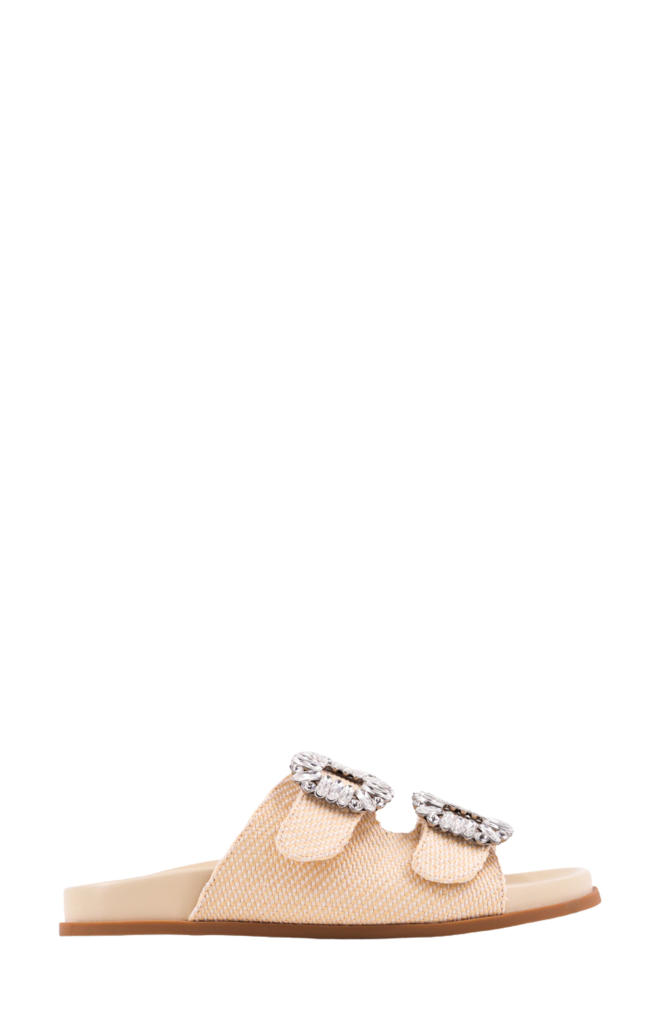 SHUSHOP Bridget Sandal, Alternate, color, Bone Woven