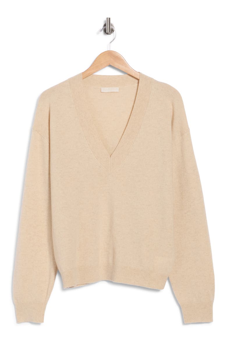 Ryla Cashmere V-Neck Sweater, Main, color, MELANGE
