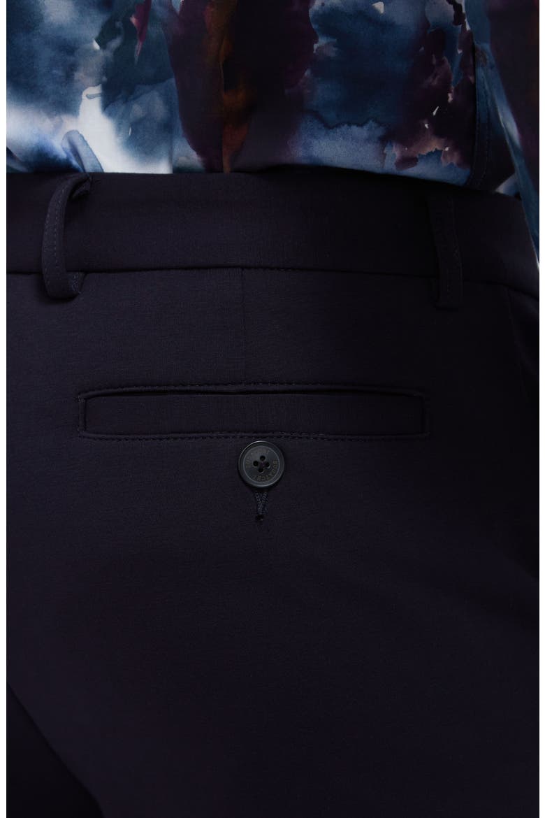 Slim Tailored Fit Flat Front Soft Touch Knit Dress Pants, Alternate, color, NAVY
