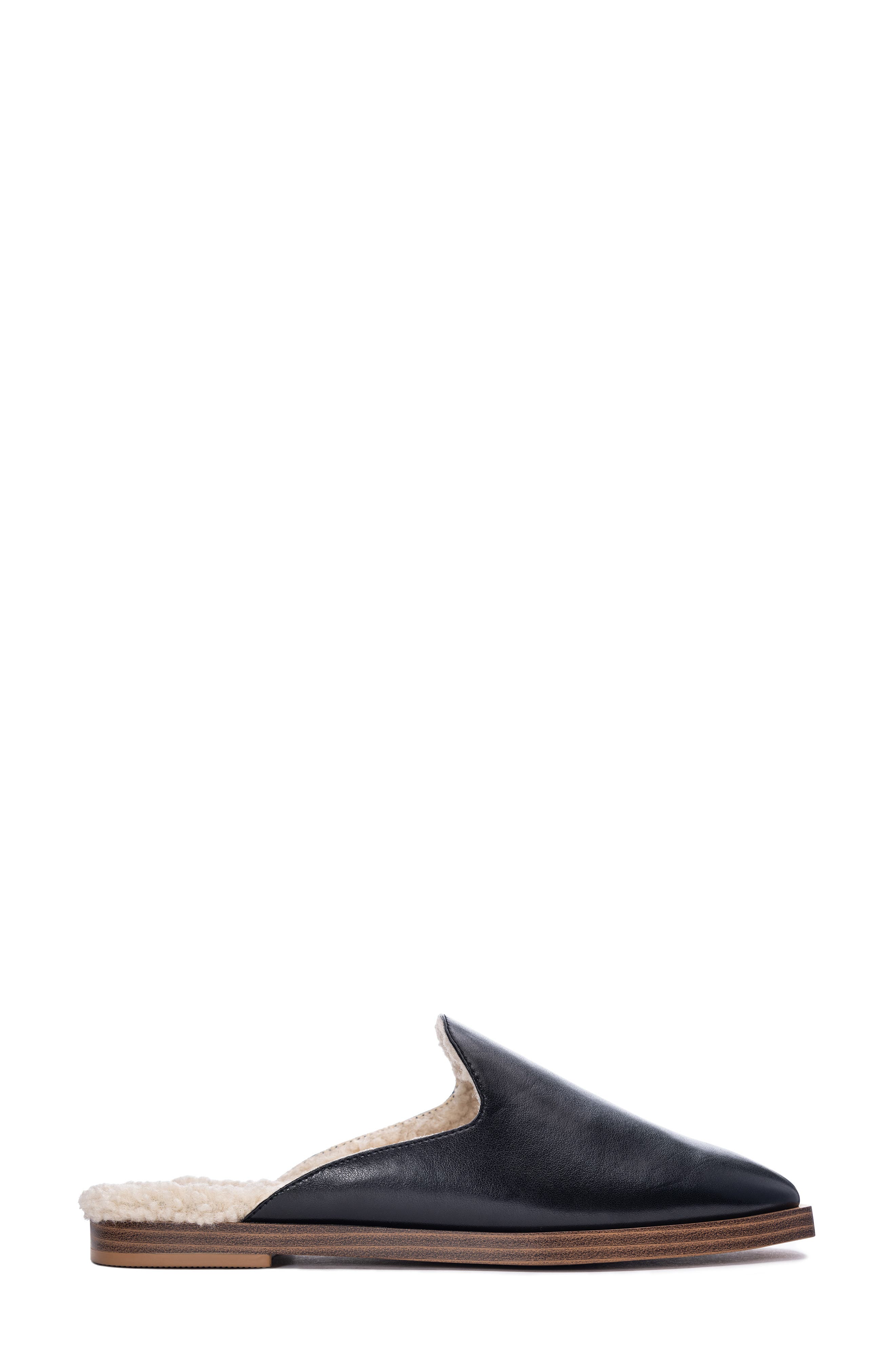 Domino Mule, Alternate, color, BLACK FAUX LEATHER