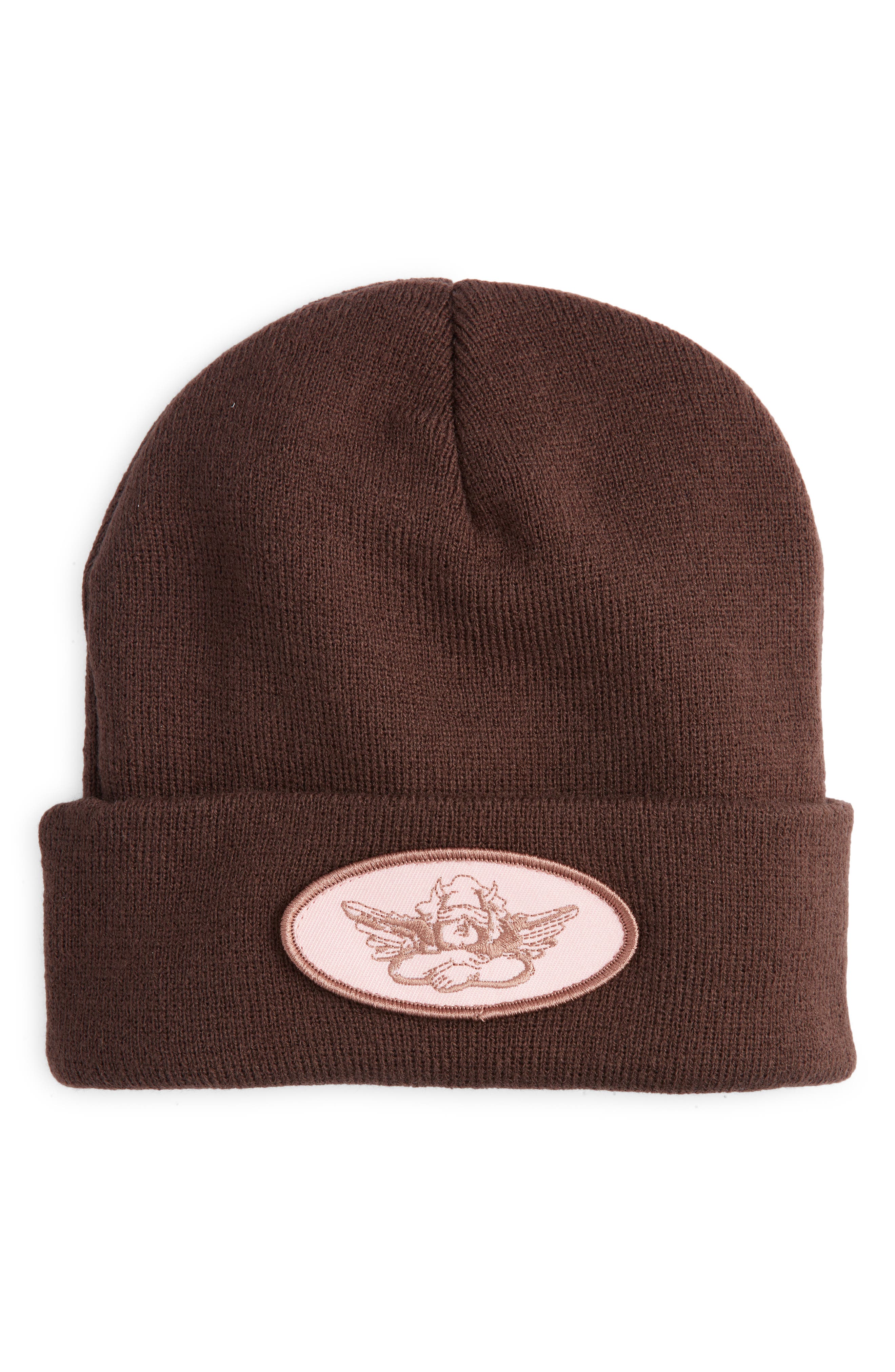 BOYS LIE Dark Chocolate Beanie in Brown 