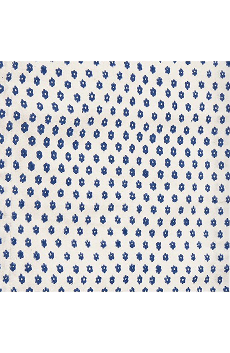 tag Daisy Artisan Block Cotton Table Runner Machine Washable, Alternate, color, Blue