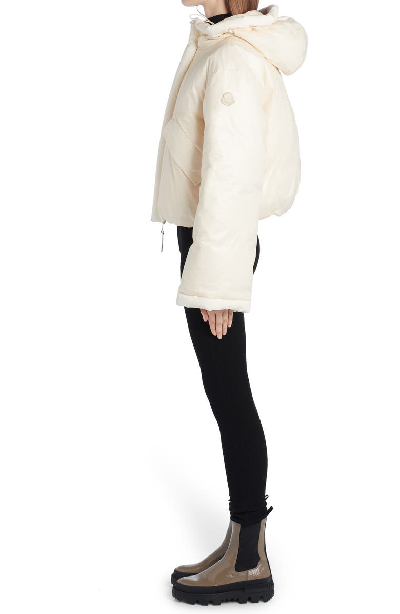 Moncler Genius Alisia 750 Fill Power Down Hooded Jacket, Alternate, color, Ivory