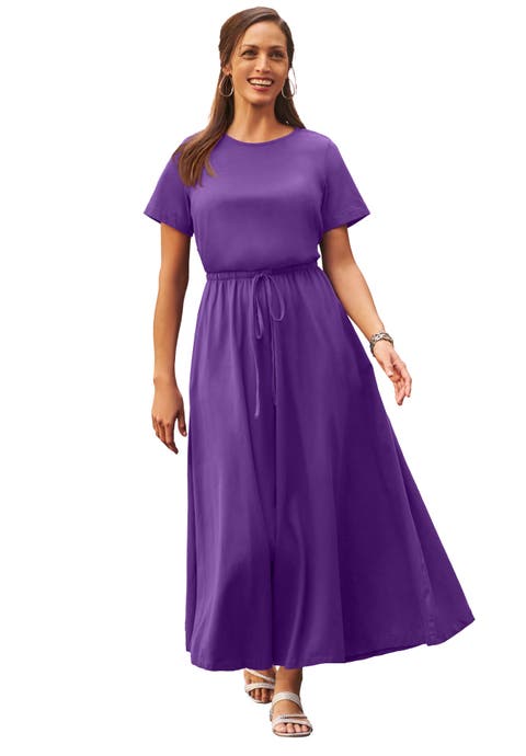 Drawstring Maxi Dress (Plus)