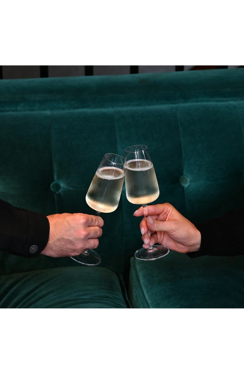 Luigi Bormioli Talismano Set of 4 Prosecco Flutes, Alternate, color, Clear