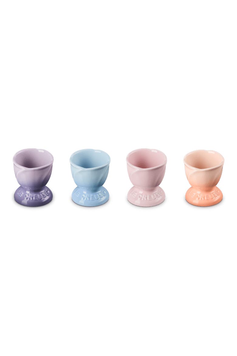 Stoneware Petal Set of 4 Egg Cups, Alternate, color, MULTI COLOR