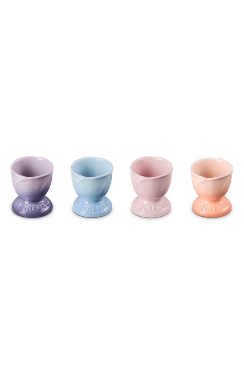 Le Creuset Stoneware Petal Set of 4 Egg Cups, Alternate, color, Multi Color