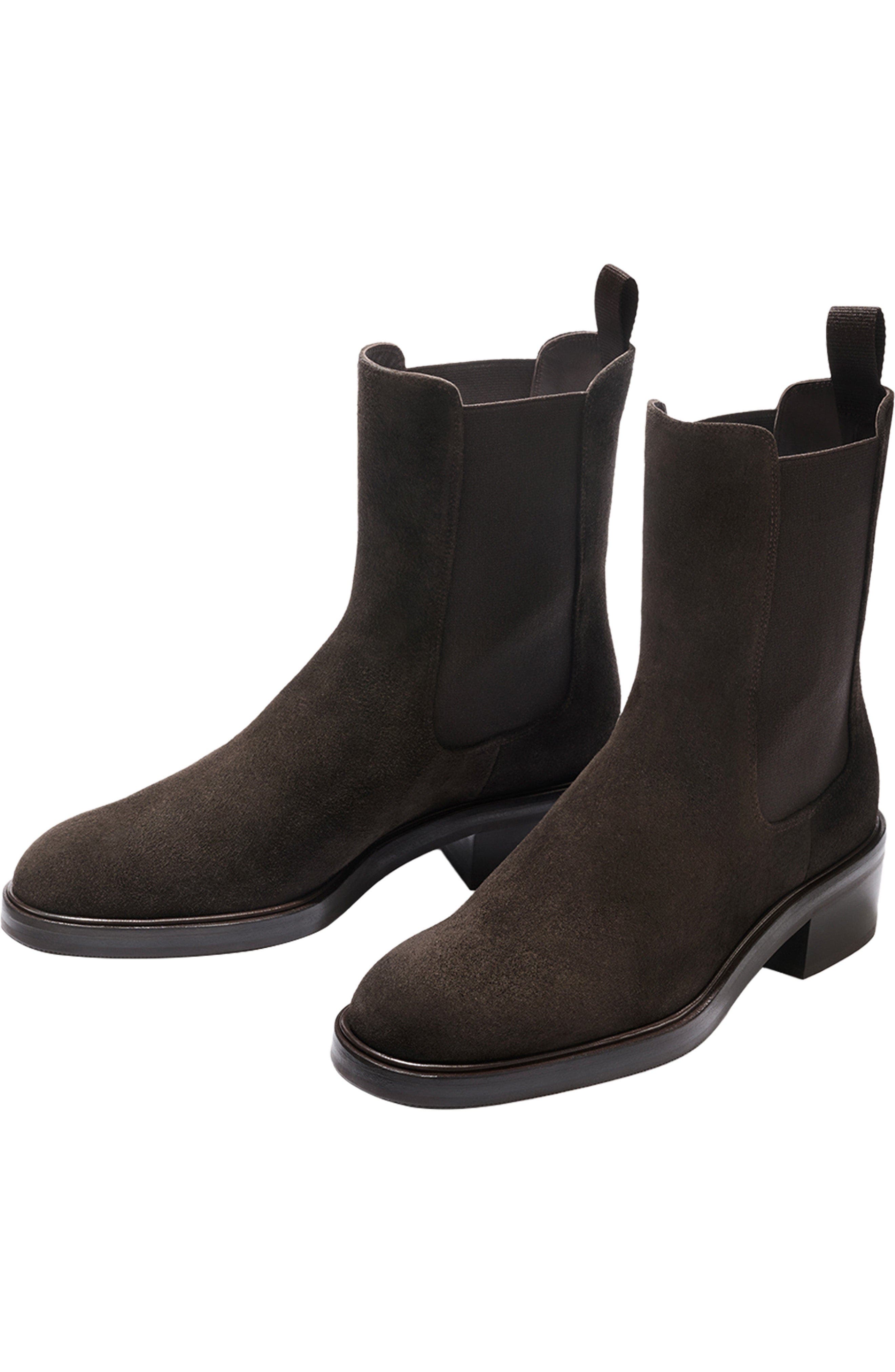 The City Chelsea Boot, Alternate, color, Dark Chocolate Suede