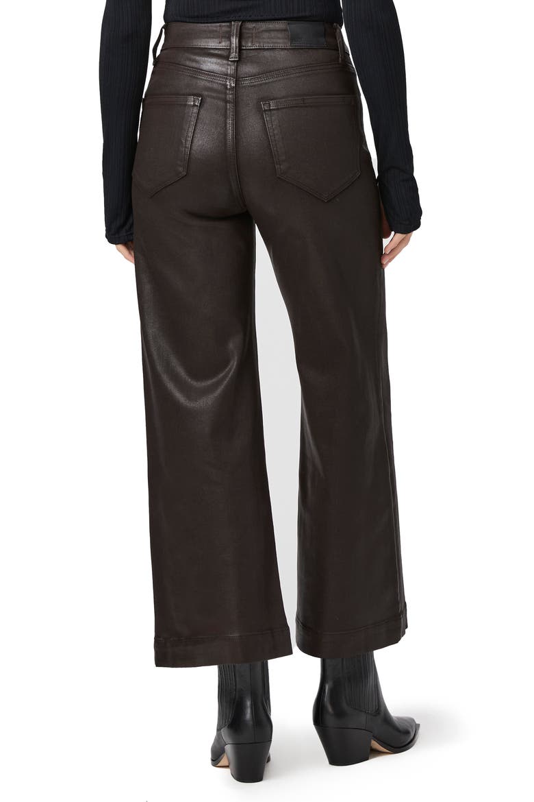 Anessa Coated Wide Leg Ankle Jeans, Alternate, color, CHICORY COFFEE