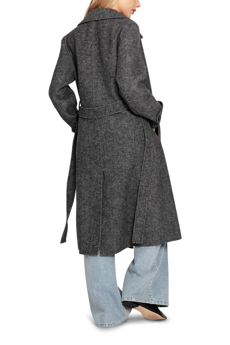 Front Runner Belted Coat, Alternate, color, Charcoal