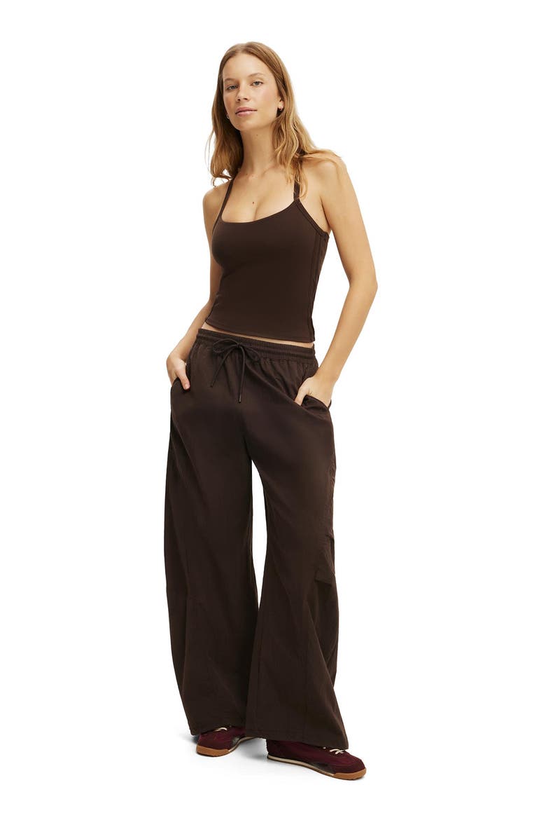 Women's Active Ultra Soft Contrast T-Bar Tank, Alternate, color, French Roast