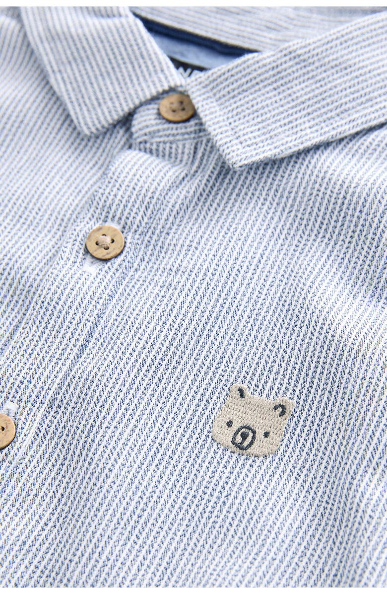 NEXT Kids' Stripe Oxford Button-Up Shirt, Alternate, color, Grey