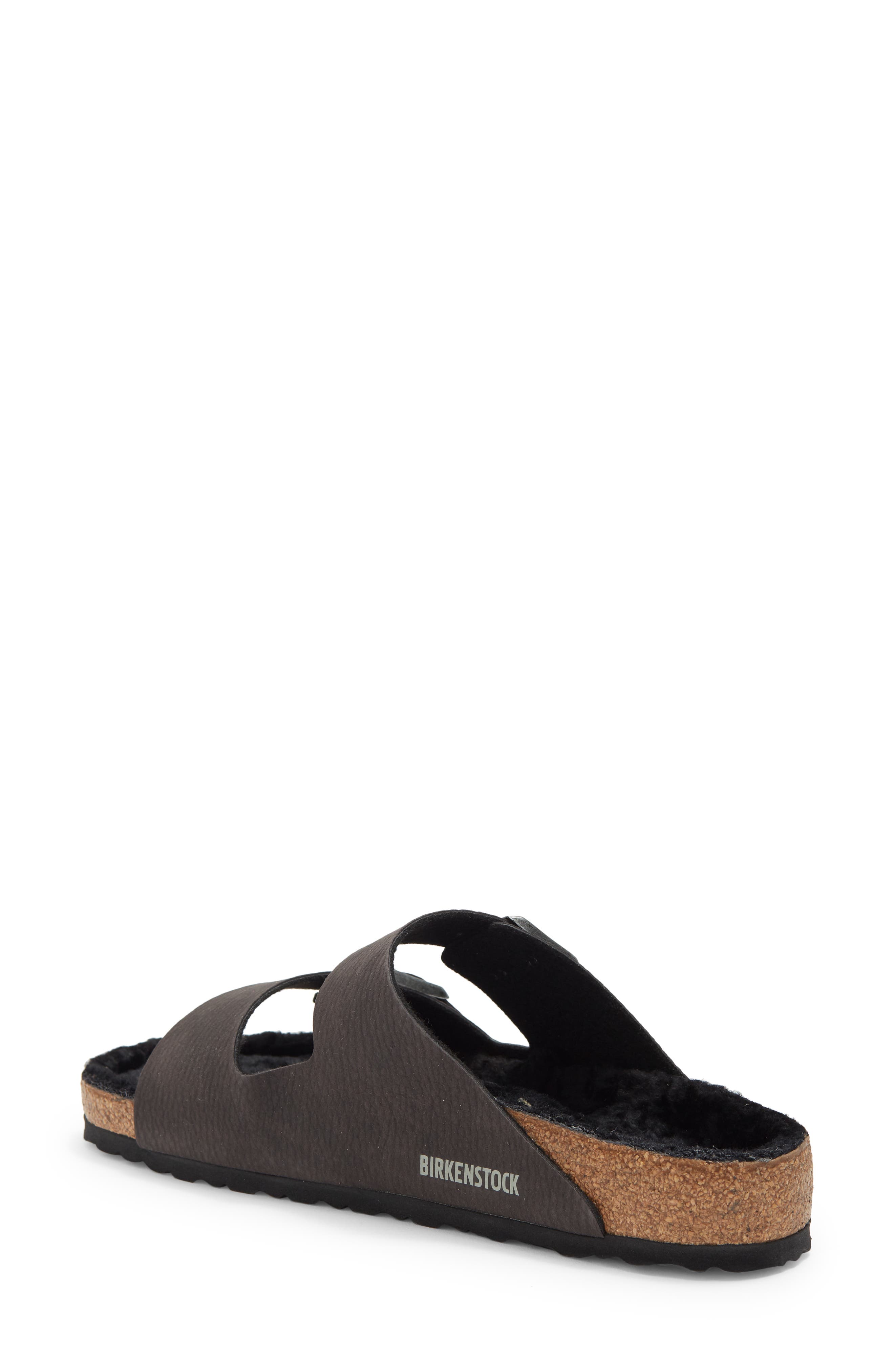 Birkenstock Arizona Dust Genuine Shearling Slide Sandal - Discontinued, Alternate, color, 